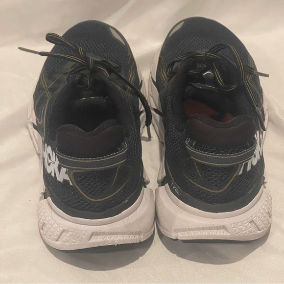 Hoka One One Running Race Clifton 3 Black & Gold Shoes Mens 10 - Picture 8 of 12